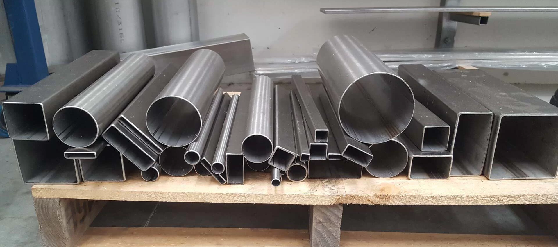 group of stainless steel tubes, squares & pipes 